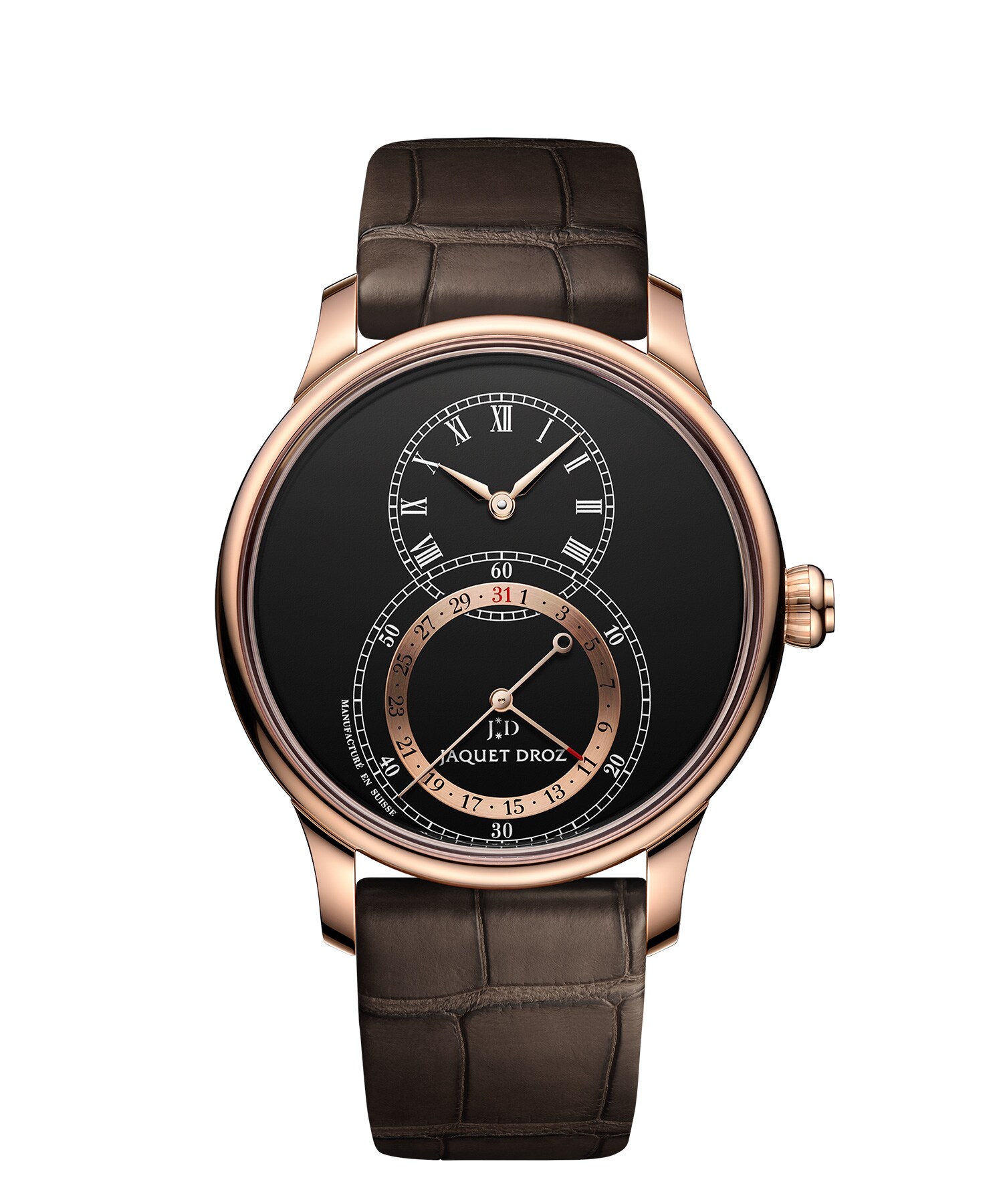 Jaquet Droz, グラン・セコンド カンティエーム アントラサイトエナメル, J007023203