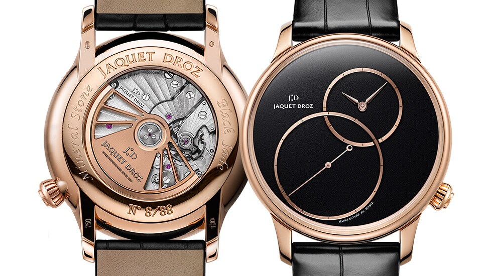 Jaquet Droz, Grande Seconde Off-centered Black Jade, J006033275, Front Back