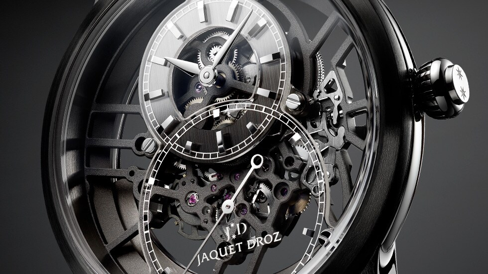 Jaquet Droz, Grande Seconde Skelet-One Ceramic, J003525542, Ambiance Close-Up