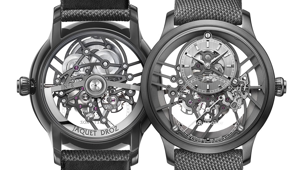 Jaquet Droz, Grande Seconde Skelet-One Ceramic, J003525542, Front Back