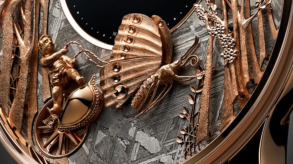 Jaquet Droz, Loving Butterfly Automaton, Close-up, J032533271