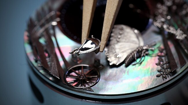 Jaquet Droz, Baselworld 2017 Novelties, J032533270, Loving Butterfly Automaton, Workshop