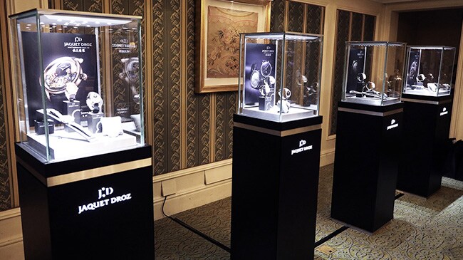Jaquet Droz, Culture Lecture at Beijing, Timepieces Exhibition Showcases