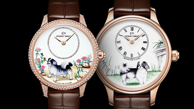 Jaquet Droz, Chinese New Year, J005013219, J005003223, Petite Heure Minute Dog, Painting, Duo Front