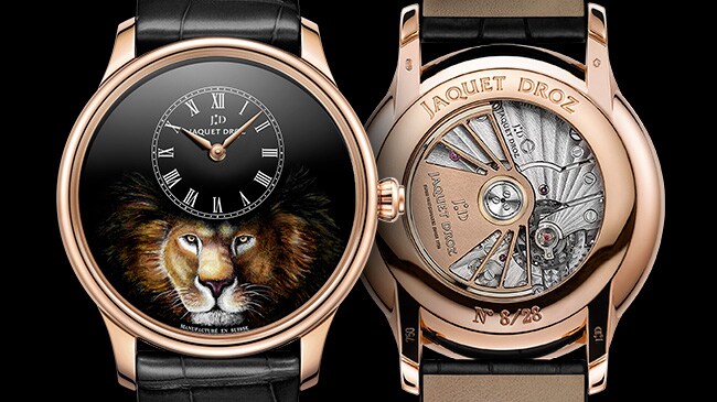 Jaquet Droz, Petite Heure Minute Lion, J005033321, Front Back