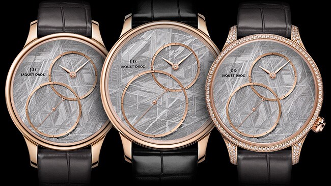 Jaquet Droz, Grande Seconde Off-Centred Meteorite,J006013270, J006013271