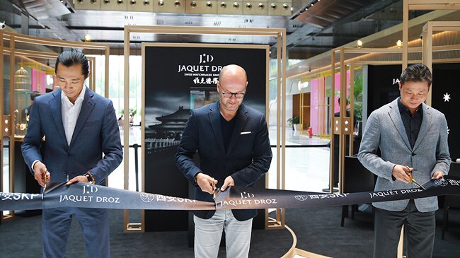 Jaquet Droz, Boutique opening, Xi'An, China, Ribon cutting