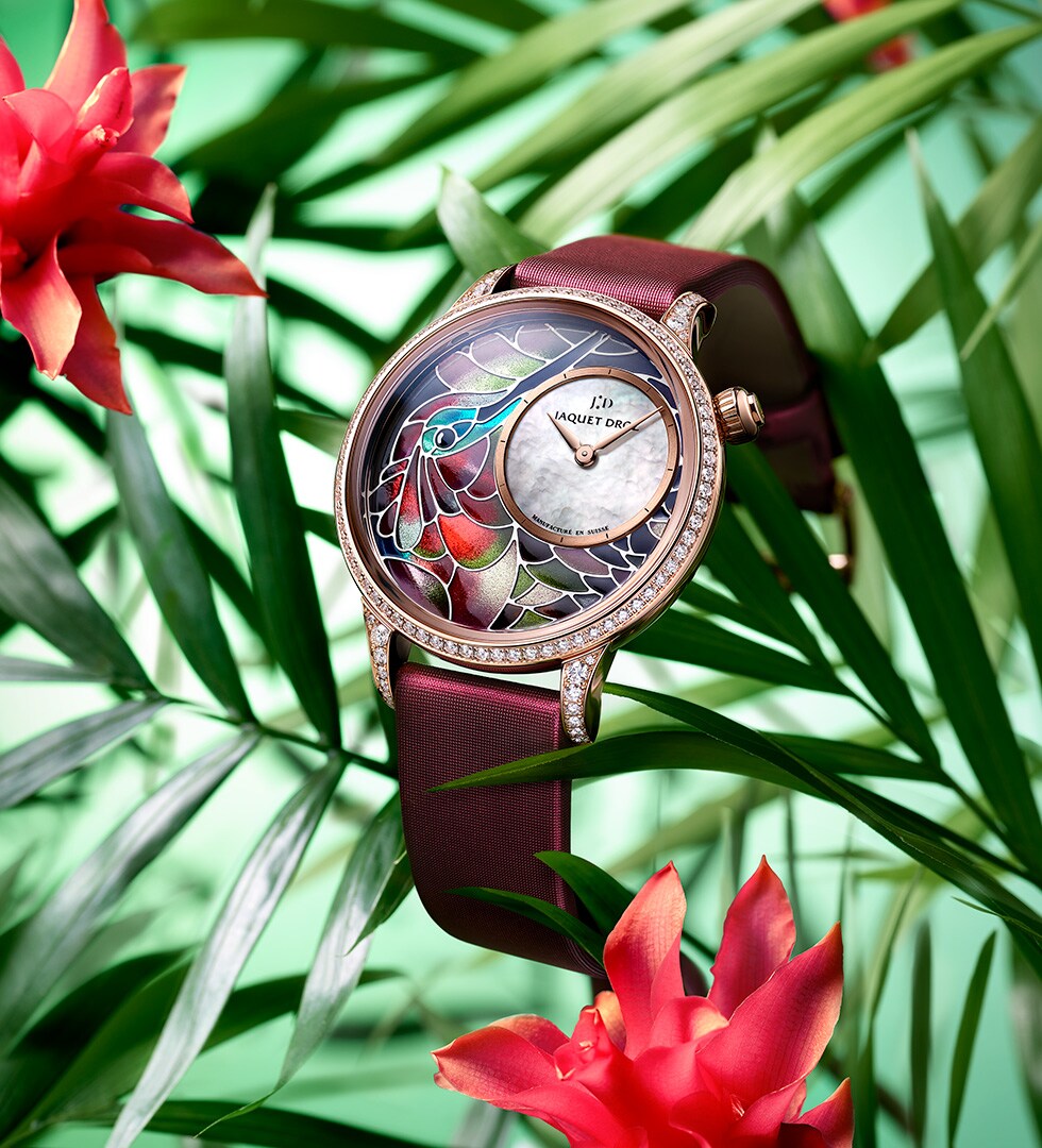 Jaquet Droz, 2109 Novelties, Petite Heure Minute Smalta Clara Humming bird