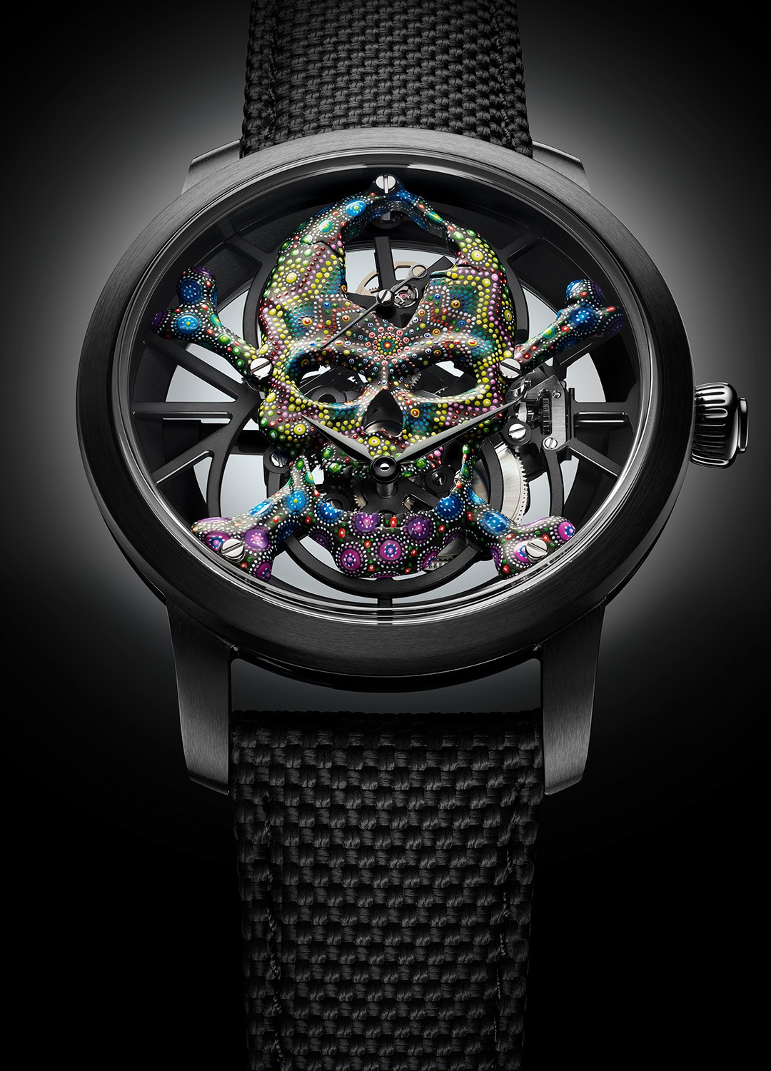 Tourbillon Skelet Ceramic - Skull Pointillism