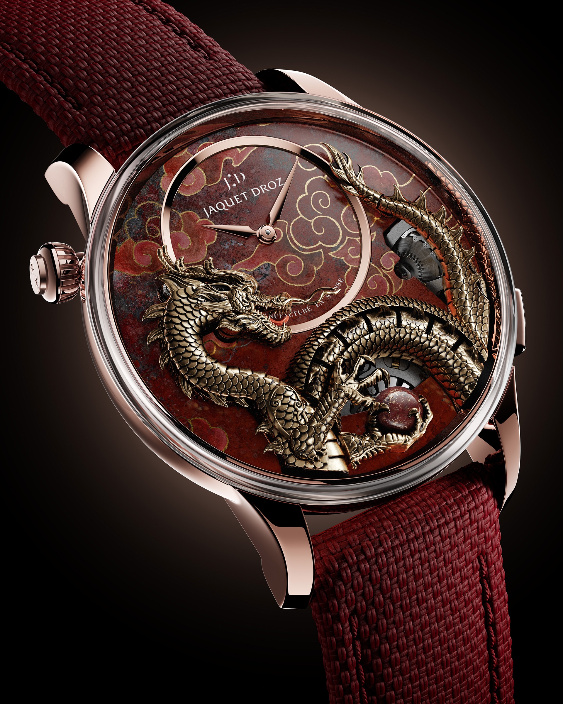 Imperial Dragon Automaton Red Gold - Cuprite