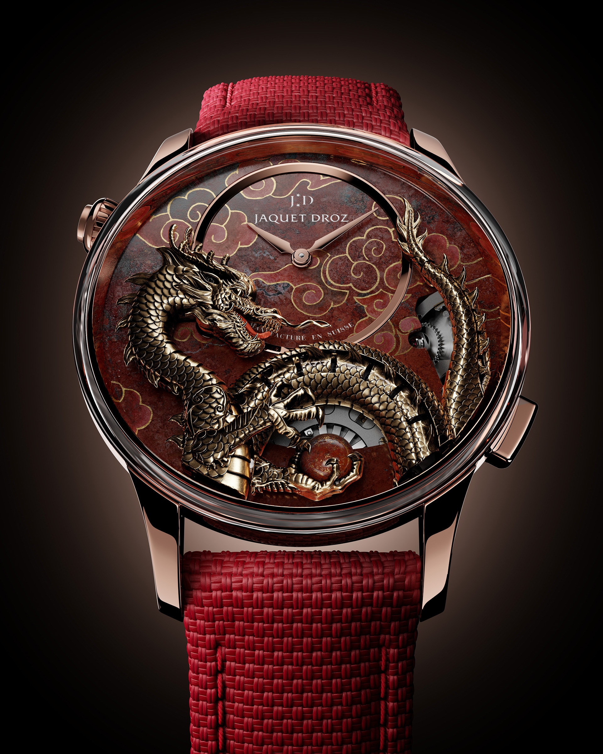 Imperial Dragon Automaton Red Gold - Cuprite