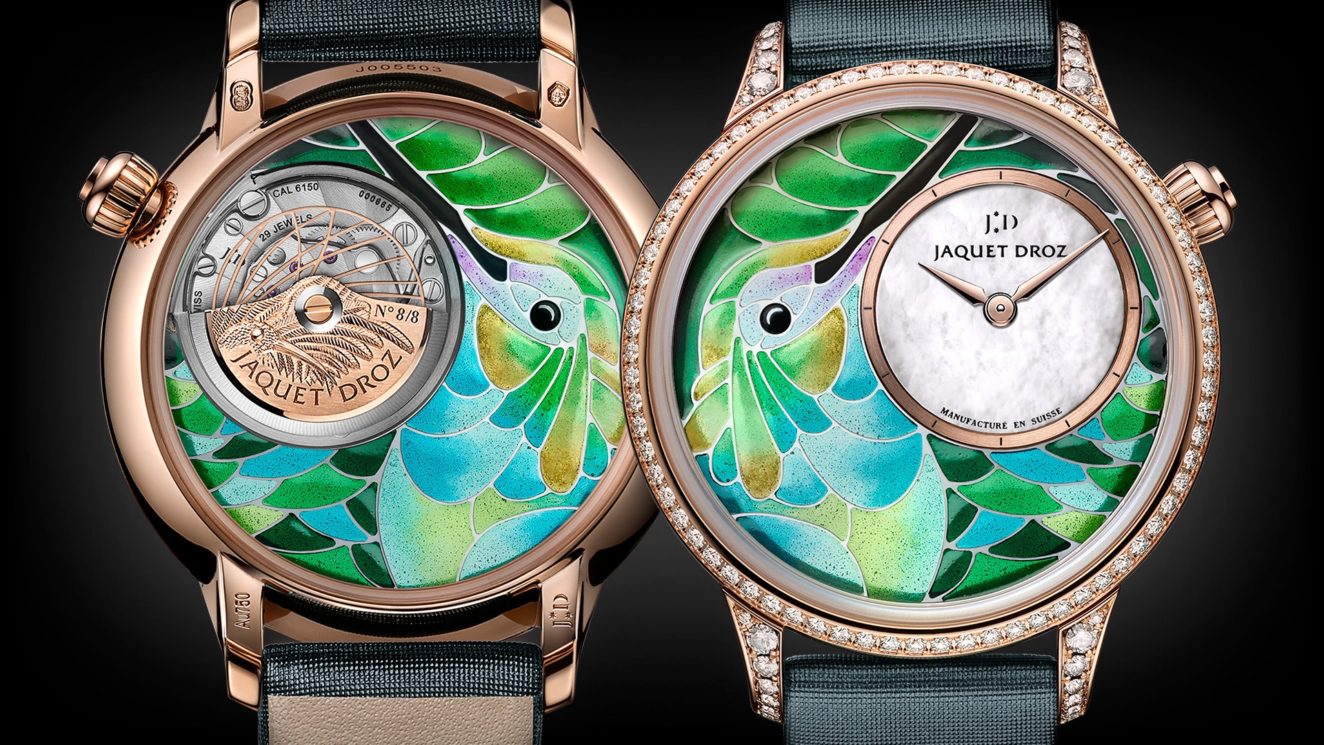 Petite Heure Minute Smalta Clara Humming Bird, J005503502, Front Back