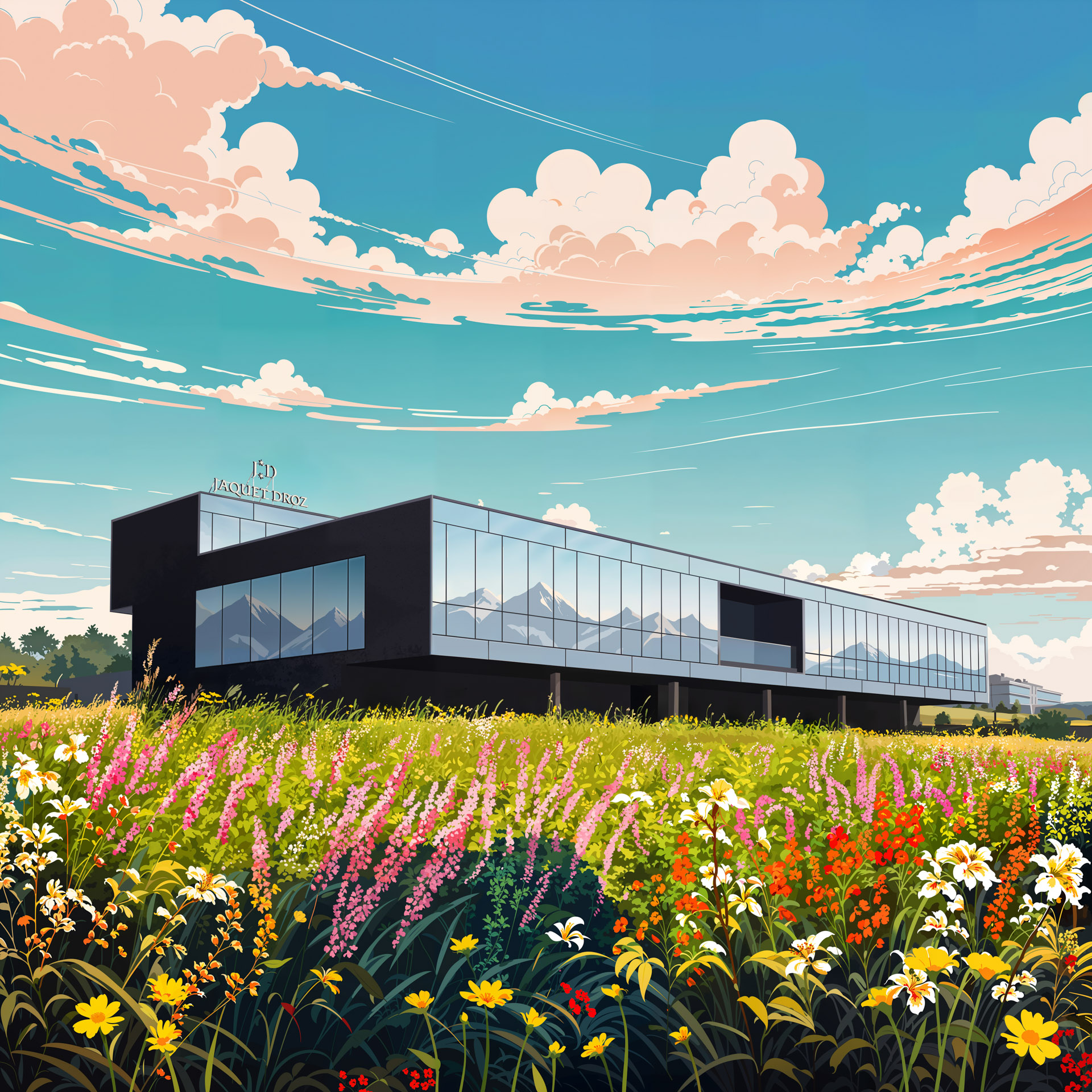 Anime-style Jaquet Droz manufactory