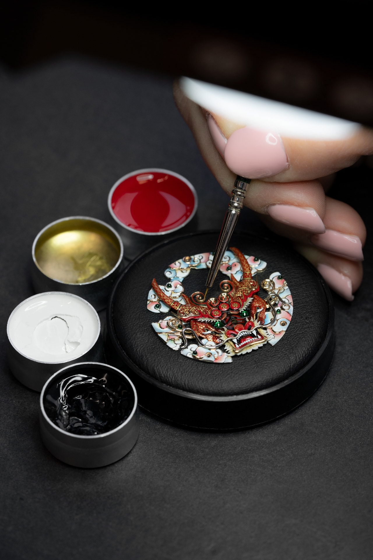 Dragon Mask, painting workshop