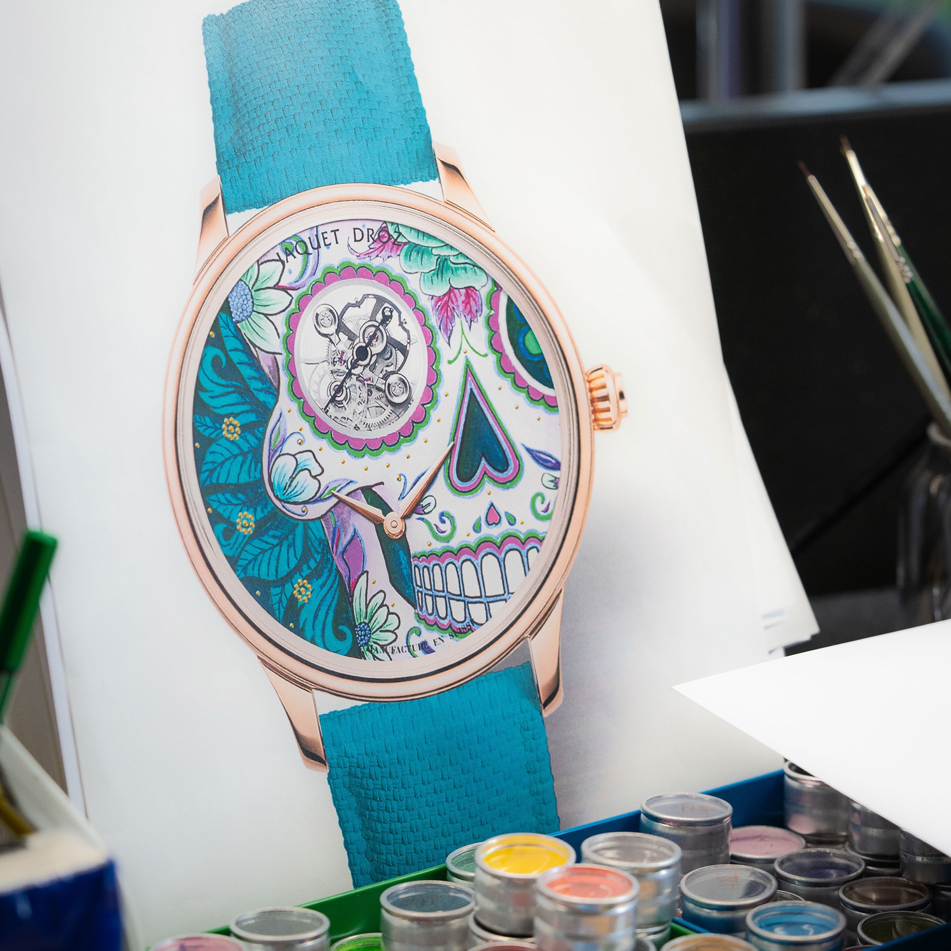 Tourbillon Skelet Red Gold - Catrina Skull