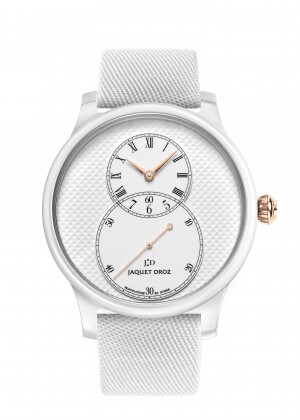 grande seconde white ceramic clous de paris jaquet droz