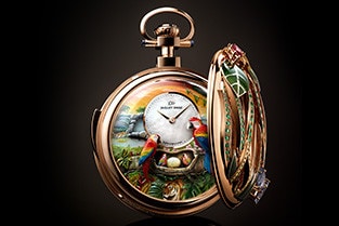 TO MARK ITS 280TH ANNIVERSARY, JAQUET DROZ PRESENTS THE PARROT REPEATER POCKET WATCH, A ONE-OF-A-KIND AUTOMATON WITH MINUTE REPEATER