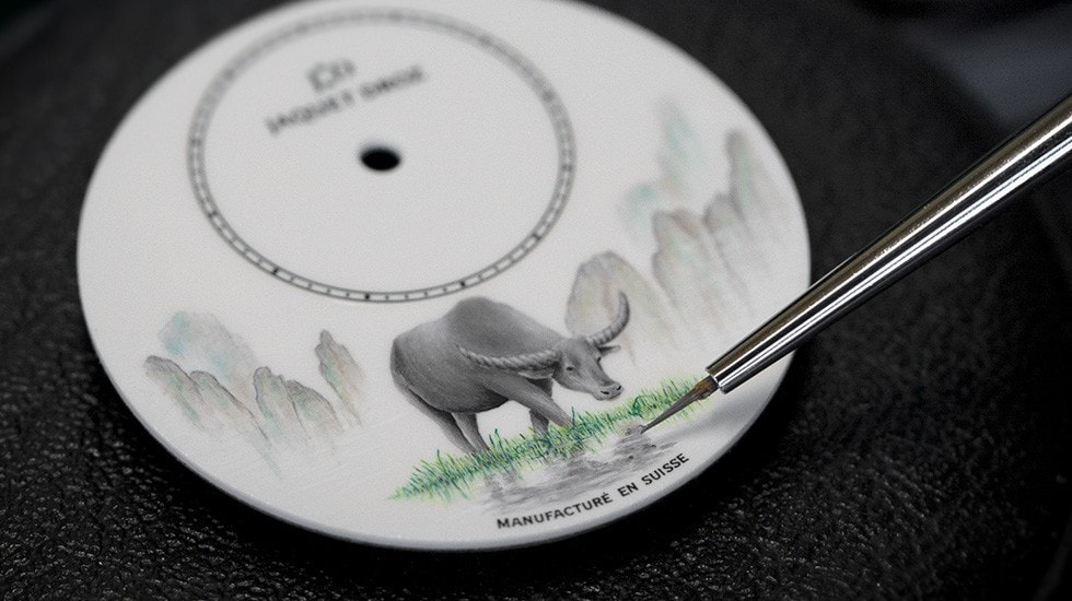 Jaquet Droz, Petite Heure Minute Buffalo, J005003228, Painting Workshop