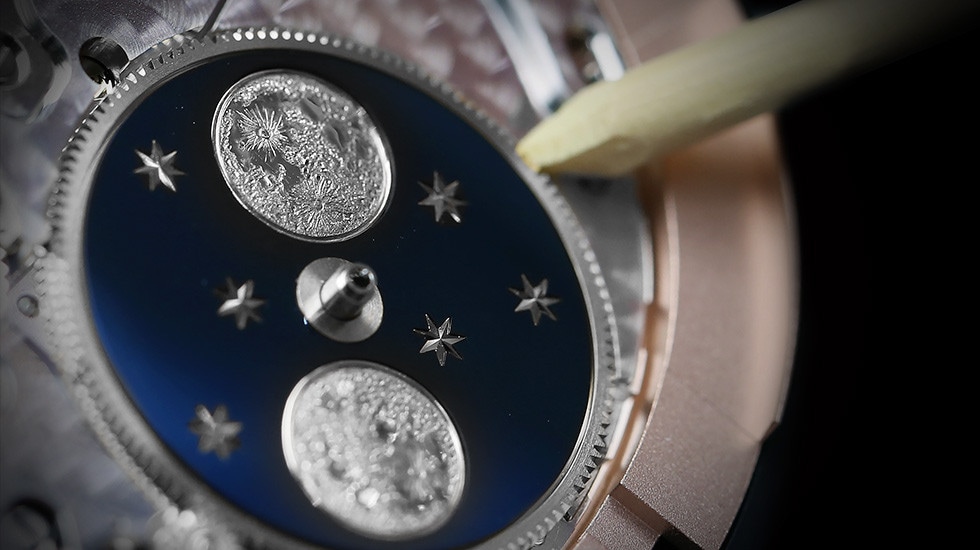 NEW MOON RISING OVER THE GRANDE SECONDE MOON COLLECTION