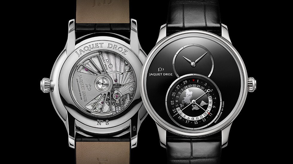 Jaquet Droz, Grande Seconde Dual Time Onyx, J016030271, Front Back