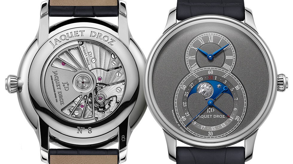 Jaquet Droz, Grande Seconde Moon Anthracite, J007530242, Front Back