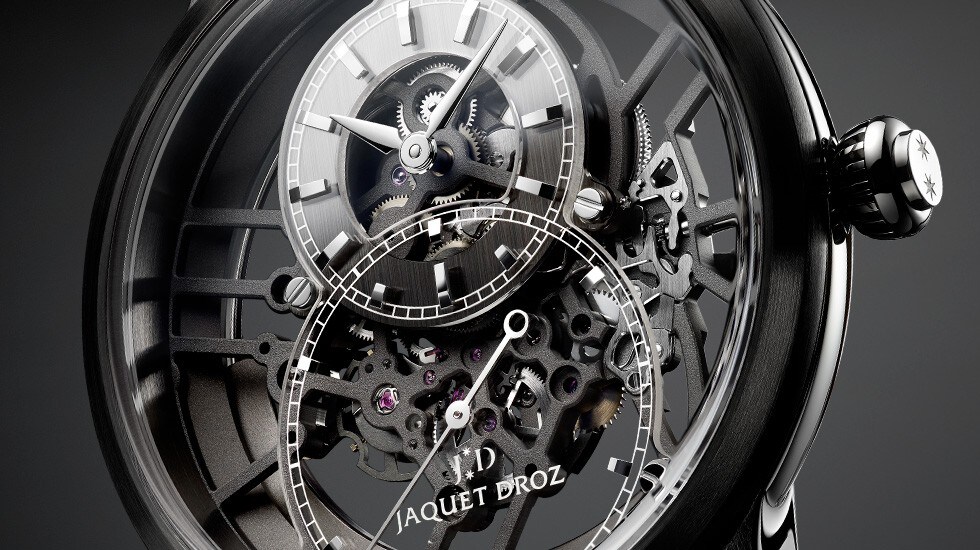  Jaquet Droz, Grande Seconde Skelet-One Ceramic, J003525542, Ambiance Close-Up