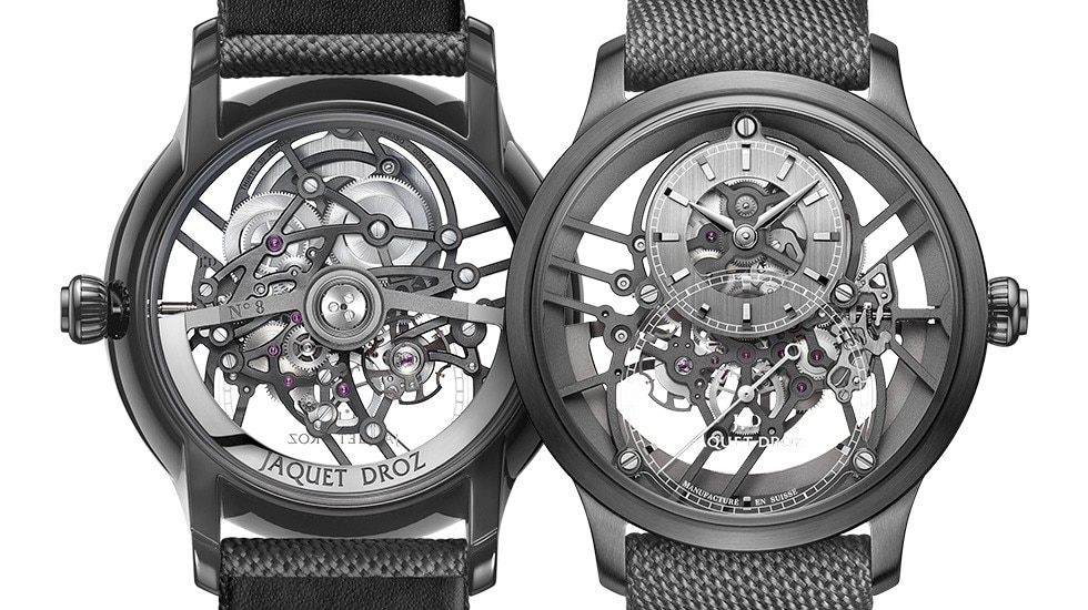  Jaquet Droz, Grande Seconde Skelet-One Ceramic, J003525542, Front Back