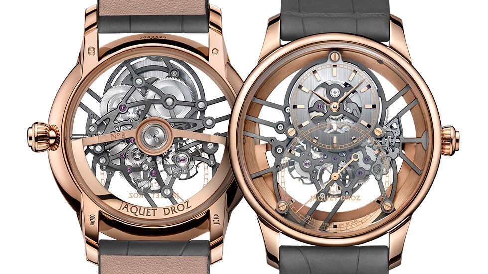  Jaquet Droz, Grande Seconde Skelet-One Red Gold, J003523241, Front Back