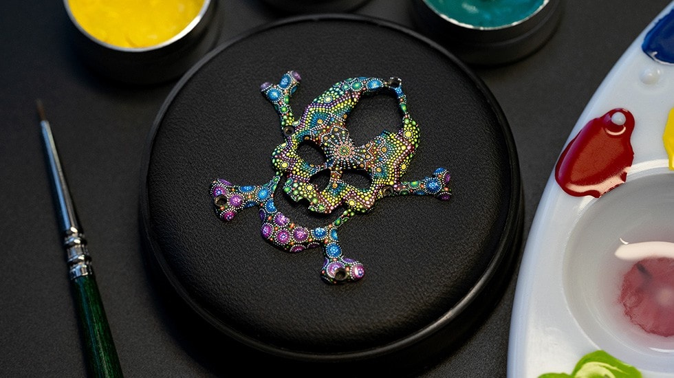 Jaquet Droz, Tourbillon Skelet Ceramic, Skull Pointillism, J0135250101,Workshop