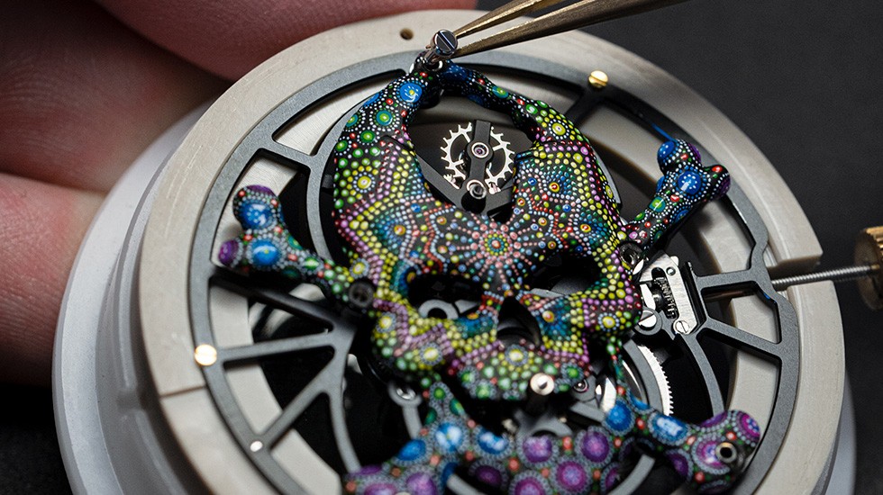 Jaquet Droz, Tourbillon Skelet Ceramic, Skull Pointillism, J0135250101,Workshop