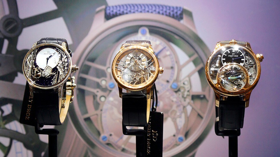 Jaquet Droz and Johnson Watch Company, Special cocktail in New Delhi, Pieces Showcase
