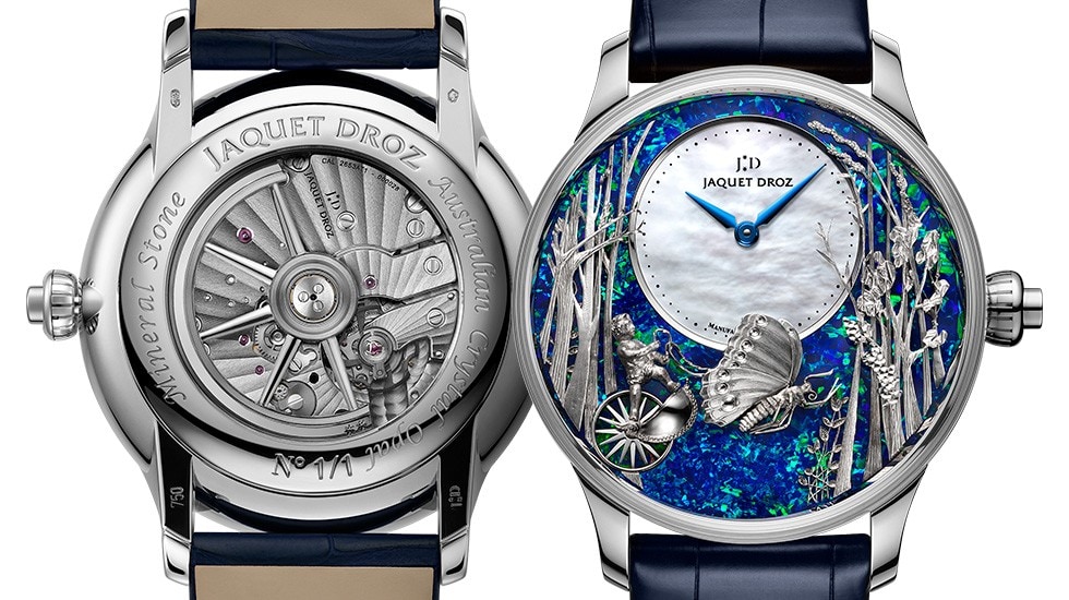 Jaquet Droz, Loving Butterfly Automaton, J032534273, Front Back