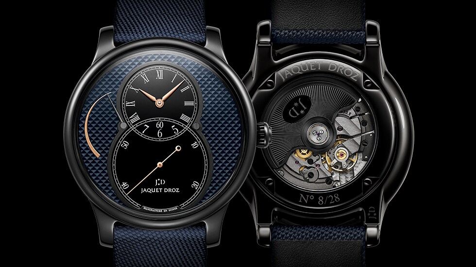 Grande Seconde Ceramic Power Reserve Clous De Paris, Front Back, J027035542