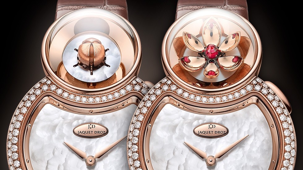 Jaquet Droz, Lady 8 Flower, J032003270, Close-up, Open Closed