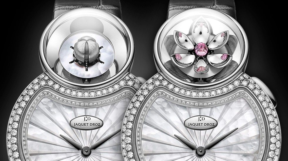 Jaquet Droz, Lady 8 Flower, J032004270, Close-up, Open Closed