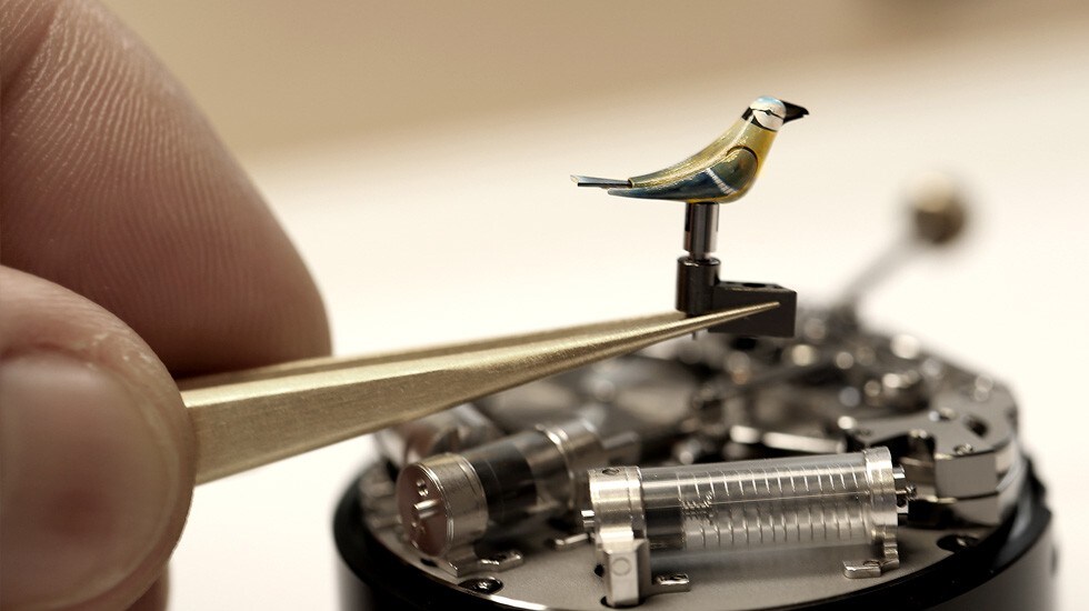 Jaquet Droz, The Charming Bird, Bird Mount