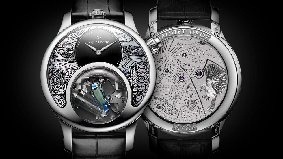 Jaquet Droz, The Charming Bird, J031534200, Front Back