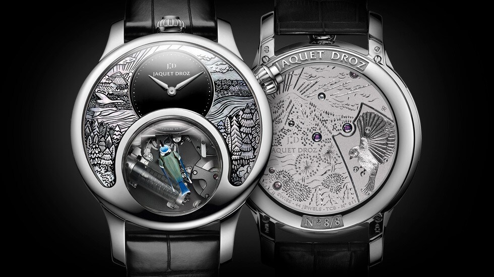 Jaquet Droz, The Charming Bird, J031534200, Front Back