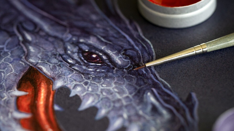 Jaquet Droz, Petite Heure Minute Dragon, John Howe, J005123207, J005124207, Workshop Painting, Design