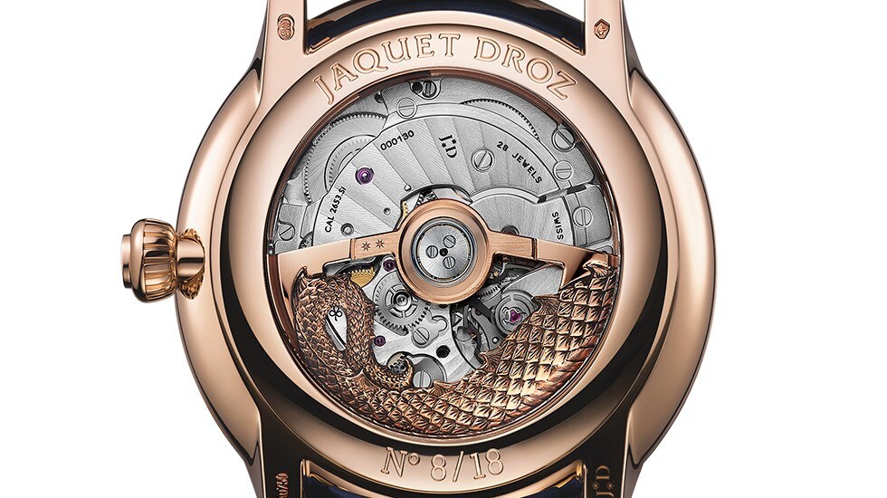 Jaquet Droz, Petite Heure Minute Dragon, John Howe, J005123207, Back