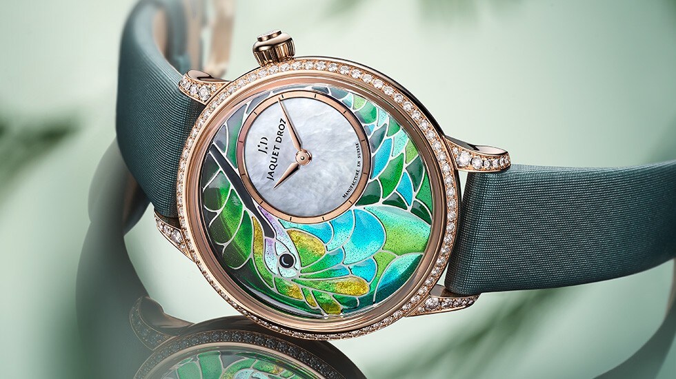 Jaquet Droz, Petite Heure Minute Smalta Clara Humming Bird, J005503502, Ambiance