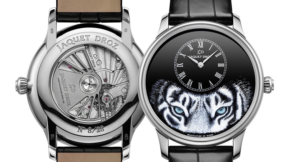 Jaquet Droz, Petite Heure Minute Tiger, J005034275, Front Back