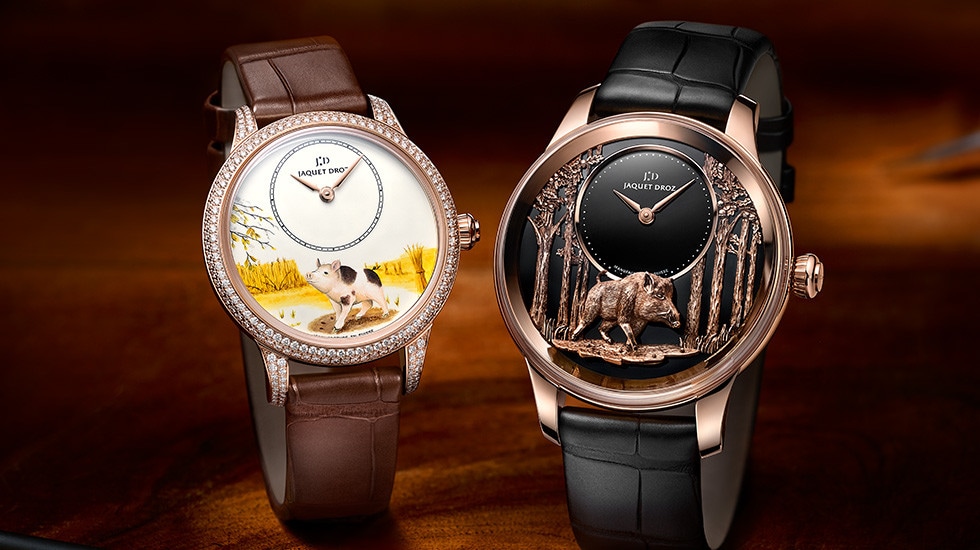Jaquet Droz, Petite Heure Minute Pig, Duo Ambiance, J005003225 J005023290Chinese New Year, 