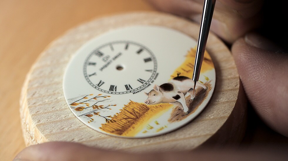 Jaquet Droz, Chinese New Year, Petite Heure Minute Relief Pig, Painting Workshop, J005013223