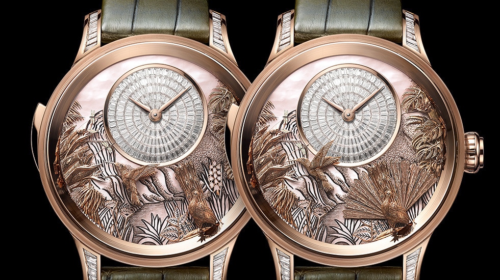 Jaquet Droz, Tropical Bird Repeater, J033033206, Animation Close-Up