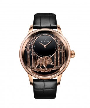 Jaquet Droz, Petite Heure Minute Relief Pig, J005023290, Front