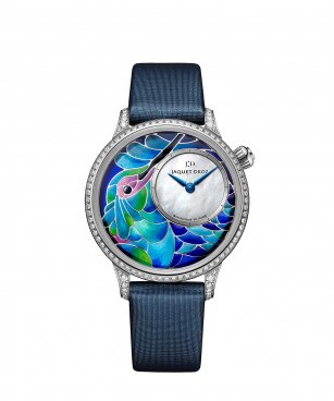 Jaquet Droz, Petite Heure Minute Smalta Clara Humming Bird, J005504501, Front