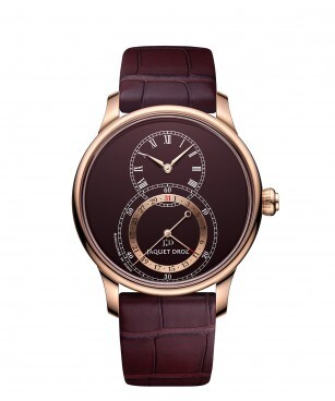 Jaquet Droz, Grande Seconde Quantième Burgundy Enamel, J007023202, Front