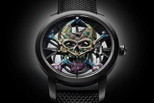 Jaquet Droz, Tourbillon Skelet Ceramic, Skull Pointillism, J0135250101, Ambiance