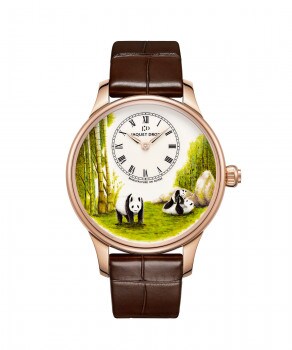 Jaquet Droz, Petite Heure Minute Panda, J005013225, Front